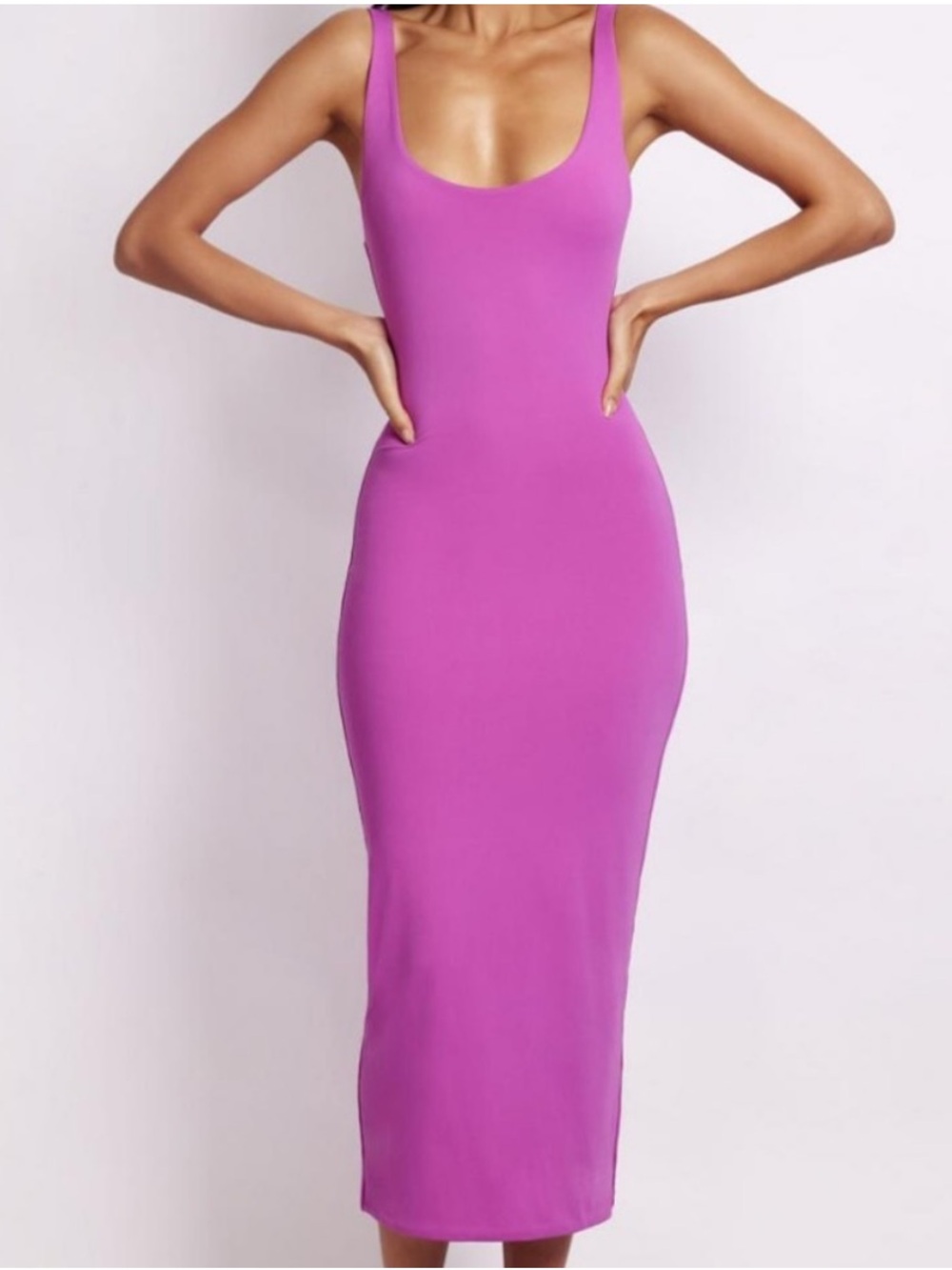 MESHKI India Scoop Neck Maxi Dress - Violet - Picture 2 of 6
